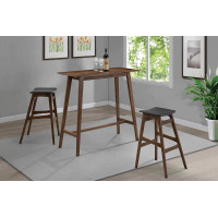 Coaster Furniture 101437 Tapered Legs Bar Stools Dark Grey and Walnut (Set of 2)